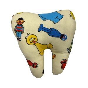 Tooth Fairy Pillow Hand Crafted - Sesame Street Big Bird